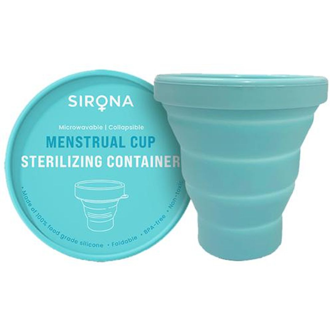SIRONA Menstrual Cup Sterilizer | Microwave Safe, Collapsible and Easy to Use Sterilizer, 1 pc 