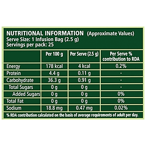 Dabur Vedic Green Tea - Detox Kahwa, 8 Real Ayurvedic Herbs & Rock Salt, Improves Digestion, 62.5 g (25 Tea Bags x 2.5 g Each) Zingy, Spicy Taste