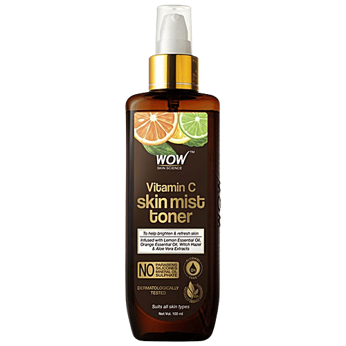 Wow Skin Science Vitamin C Skin Mist Toner - To Help Brighten & Refresh Skin, No Paraben/Silicones, 200 ml  