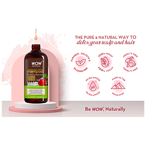 Wow Skin Science Wowsome Twosome Hair Care Combo Kit - Apple Cider Vinegar Shampoo + Coconut, Avocado Oil & Wheat Protein Conditioner, 2 pcs (300 ml each) 