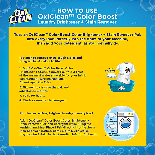 Oxiclean Color Boost Power Paks - Laundry brightener & stain remover, 10 pcs  