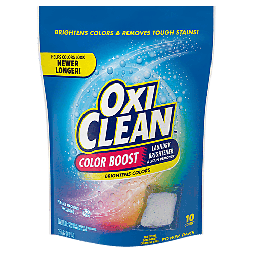 Oxiclean Color Boost Power Paks - Laundry brightener & stain remover, 10 pcs  