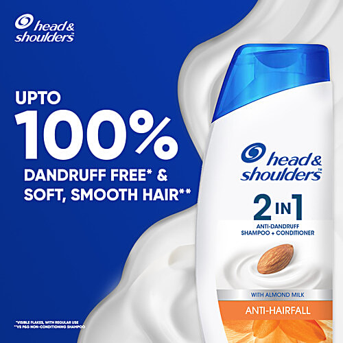 Head & Shoulders 2-in-1 Anti-Dandruff Shampoo + Conditioner - For Women & Men, Anti-Hairfall, Reduces Breakage, 340 ml Bottle 