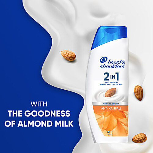 Head & Shoulders 2-in-1 Anti-Dandruff Shampoo + Conditioner - For Women & Men, Anti-Hairfall, Reduces Breakage, 340 ml Bottle 