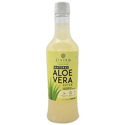 Jivika Naturals Natural Aloe Vera Juice - Rich In Fibre, Boosts Immunity, Nourishes Skin & Hair, 500 ml  