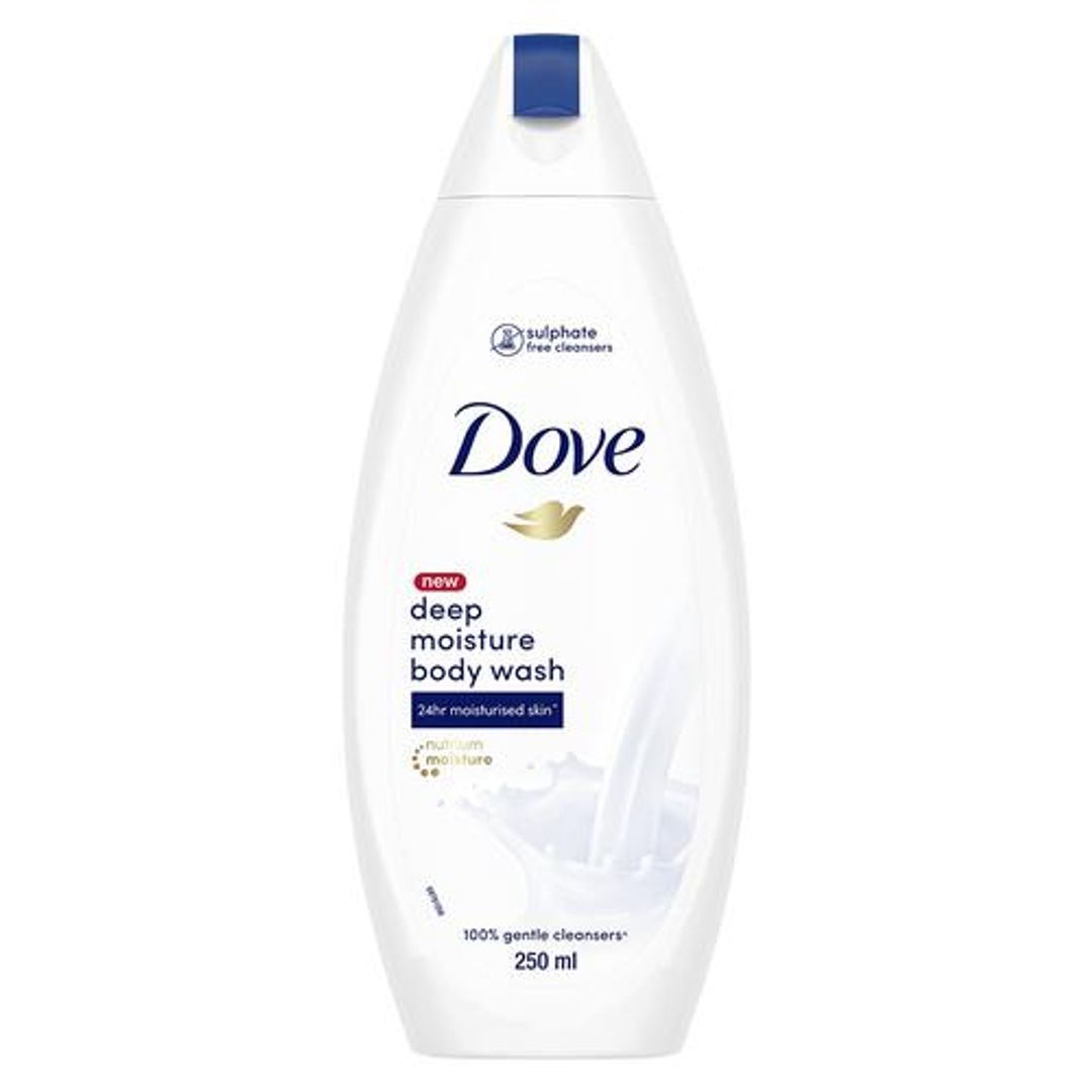 Dove Deeply Moisture Body Wash - Nutrium Moisture, 100% Gentle Cleanser, 250 ml 