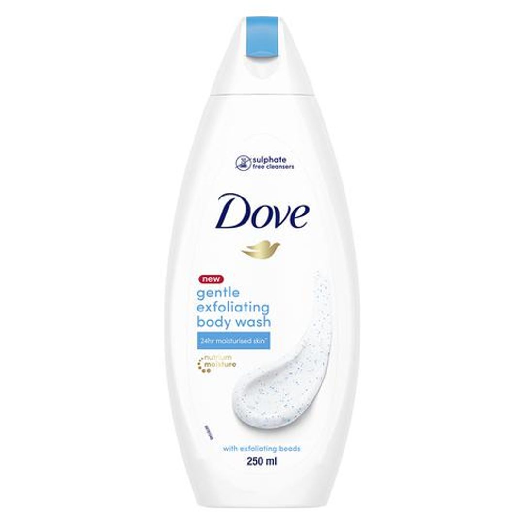 Dove Gentle Exfoliating Body Wash - Nutrium Moisture, With Exfoliating Beads, 250 ml 
