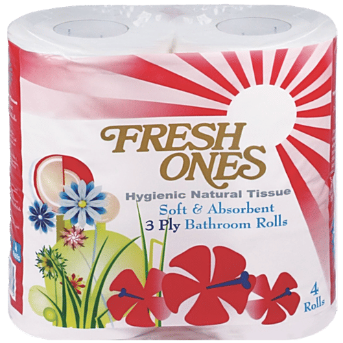 Freshones Bathroom Rolls - 3 Ply, 4 x 330 Pulls