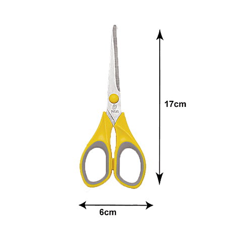 Petals All Purpose Scissor For General Household - 5.5"/14 Cm, Yellow, Use In Kitchen & Stationery, 1 pc