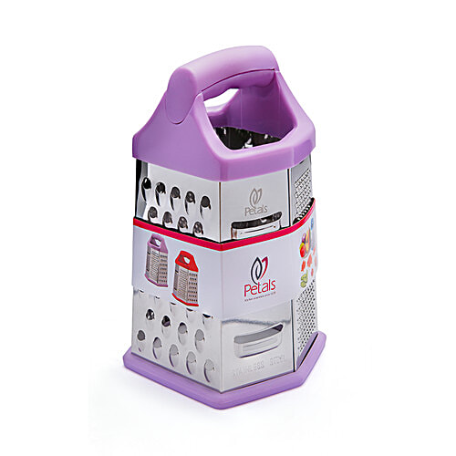 Petals 6 Sided Hex Universal Kitchen Grater Slicer - 20 Cm, Purple, Kitchen Essential, 1 pc  