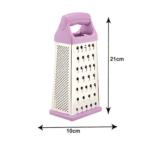 Petals 4 Sided Rectangle Universal Kitchen Grater Slicer - 21 Cm, Purple, Kitchen Essential, 1 pc  