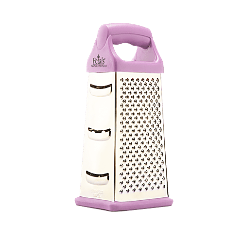 Petals 4 Sided Rectangle Universal Kitchen Grater Slicer - 21 Cm, Purple, Kitchen Essential, 1 pc  