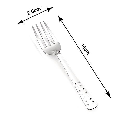 Petals Stainless Steel 16 Cm Master Fork - Dott, For Stirring & Measuring, 6 pcs