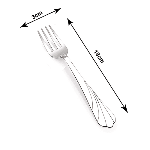 Petals Stainless Steel 18 Cm Dessert Fork - Flower, 6 pcs