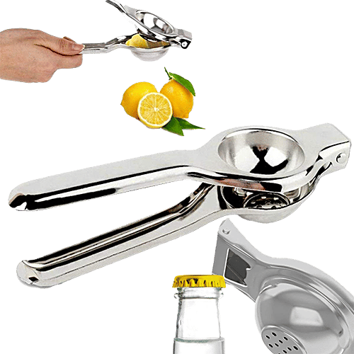 Petals Stainless Steel Lemon Squeezer/Presser/Masher With Bottle Opener, Kitchen Essential For Summer, 1 pc  