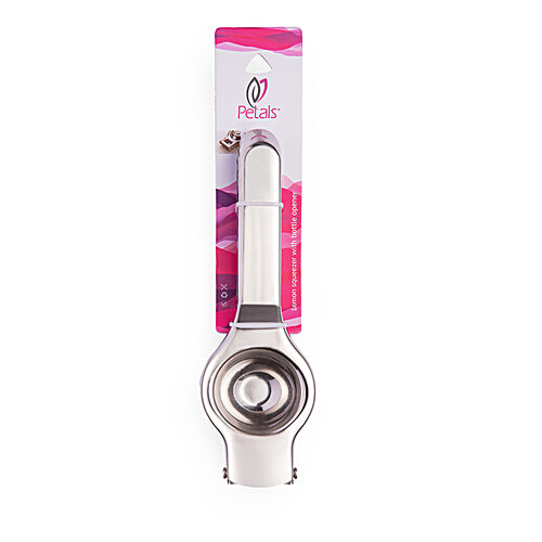 Petals Stainless Steel Lemon Squeezer/Presser/Masher With Bottle Opener, Kitchen Essential For Summer, 1 pc  