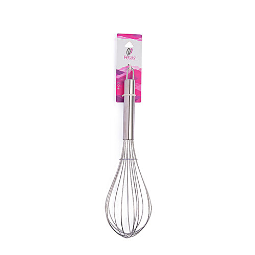 Petals Stainless Steel Egg Whisk/Beater/Cake Batter Whisker 25 Cm, Kitchen Essential, 1 pc  