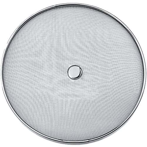 Petals 304 Food Grade Steel Glass/Mug/Cup Jali Mesh Net Cover Lid - 10.5 Cm Diameter, Kitchen Essential, Hygienic, 1 pc