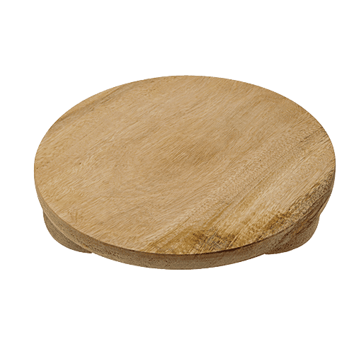 Petals Wooden Chakla/Chapati Maker/Polpat/Cutting Board - 26 Cm Diameter, Multipurpose Kitchen Essential, 1 pc  