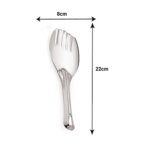 Petals Stainless Steel Cooking/Serving/Spoon Spatula - Rice Server, 22 Cm, Kitchen Essential, 1 pc