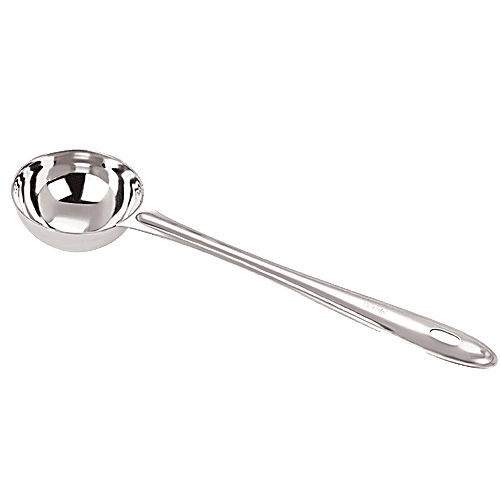 Petals Stainless Steel Cooking/Serving/Spoon - Soup/Dal/Sambar/Curry Ladle, 26.5 Cm, Kitchen Essential, 1 pc