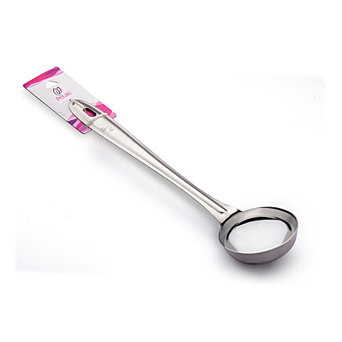 Petals Stainless Steel Cooking/Serving/Spoon - Soup/Dal/Sambar/Curry Ladle, 29 Cm, Kitchen Essential, 1 pc  