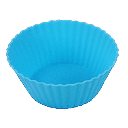 Petals Silicone Reusable Cupcake/Muffin Cake Moulds - 7 Cm Top Dia, Colour May Vary, Baking Essential, 6 pcs  