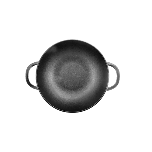 Buy Petals PreSeasoned Cast Iron Kadai/Wok 27 cm, Induction