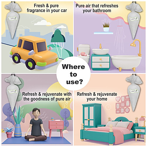 Campure Air Freshener Cone - Bhimseni, Refreshing Fragrance, Repels Mosquitoes, Elevates Mood, 60 g  Refreshing Fragrance
 Repels Mosquitoes
 Elevates Mood