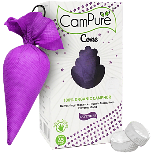 Campure Lavender Air Freshener With Organic Camphor, 60 g  