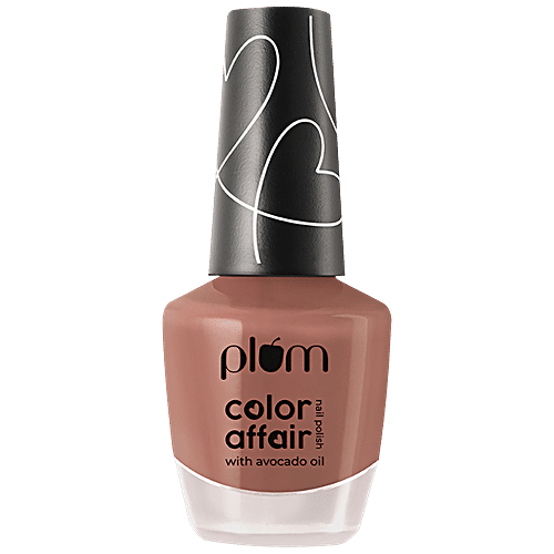Plum Colour Affair Nail Polish - For High Shine & Plump Finish, 11 ml Coral Almond - 126 