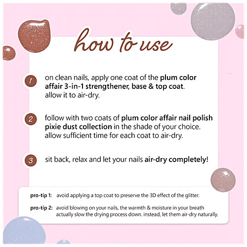 Plum Colour Affair Nail Polish Pixie Stardust Collection With Avocado Oil - For Smooth Finish, 11 ml Spellbound 150 