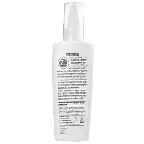 Plum Tea Tree Dandruff Fighting Scalp Serum - Fragrance Free, Antibacterial Properties, 110 ml  