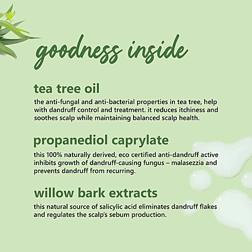 Plum Tea Tree Dandruff Fighting Scalp Serum - Fragrance Free, Antibacterial Properties, 110 ml  