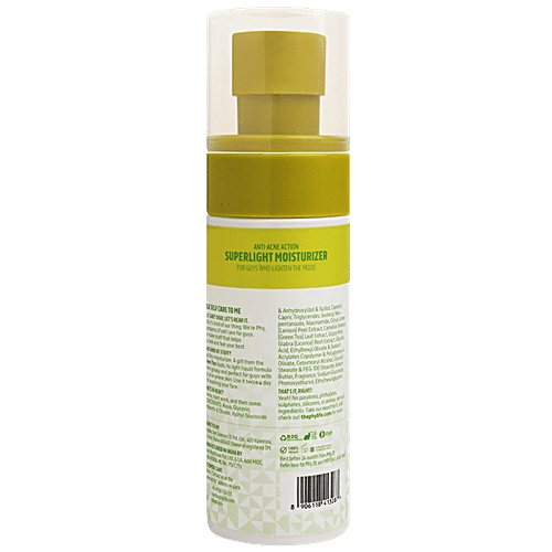Phy Green Tea Superlight Moisturizer - Anti-Acne Action, Non-Sticky, Vegan, Cruelty-Free, 75 ml  