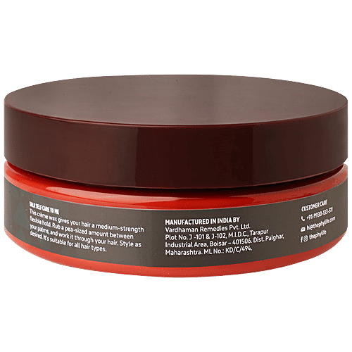 Phy Creme Wax - Medium Hold & Shine, Vegan, Cruelty-Free, Absorbs Dirt, Oil From Hair, 100 g