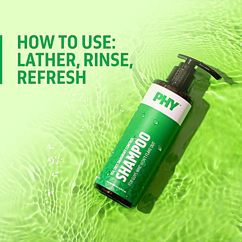 Phy Tea Tree Dandruff Control Shampoo - Vegan, Cruelty Free, Soothes The Scalp, 200 ml