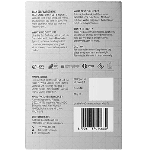 Buy Phy Social Eau De Toilette Vegan, Long Lasting Fragrance, For Men