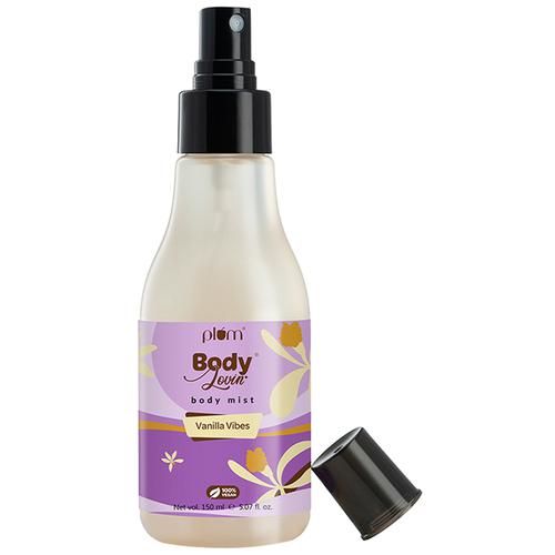 Plum BodyLovin' Vanilla Vibes Body Mist - Infused With Aloe Vera, Vegan, Cruelty-Free, 150 ml  