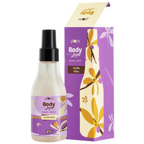 Plum BodyLovin' Vanilla Vibes Body Mist - Infused With Aloe Vera, Vegan, Cruelty-Free, 150 ml  