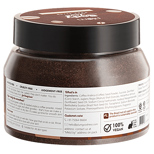 Plum BodyLovin' Coffee Wake-A-Ccino Body Scrub - Roasted Arabica, Vegan, Cruelty-Free, 100 g  