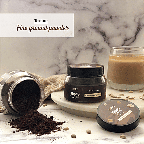 Plum BodyLovin' Coffee Wake-A-Ccino Body Scrub - Roasted Arabica, Vegan, Cruelty-Free, 100 g  