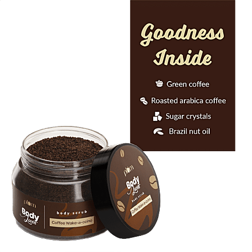 Plum BodyLovin' Coffee Wake-A-Ccino Body Scrub - Roasted Arabica, Vegan, Cruelty-Free, 100 g  