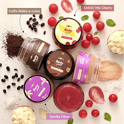 Plum BodyLovin' Coffee Wake-A-Ccino Body Scrub - Roasted Arabica, Vegan, Cruelty-Free, 100 g  