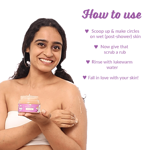 Plum BodyLovin' Vanilla Vibes Sugar Body Scrub - With Kokum Butter, Vegan, Cruelty-Free, 200 g