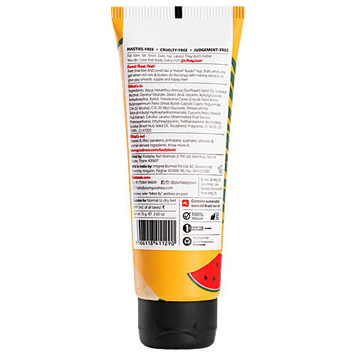 Plum BodyLovin' Tropical Tango Foot Cream - With Shea Butter, Vegan, Cruelty-Free, 75 g