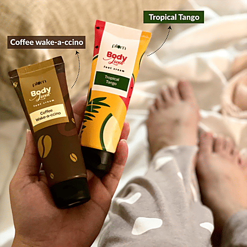 Plum BodyLovin' Tropical Tango Foot Cream - With Shea Butter, Vegan, Cruelty-Free, 75 g