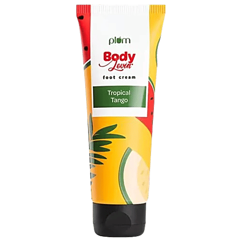 Plum BodyLovin' Tropical Tango Foot Cream - With Shea Butter, Vegan, Cruelty-Free, 75 g