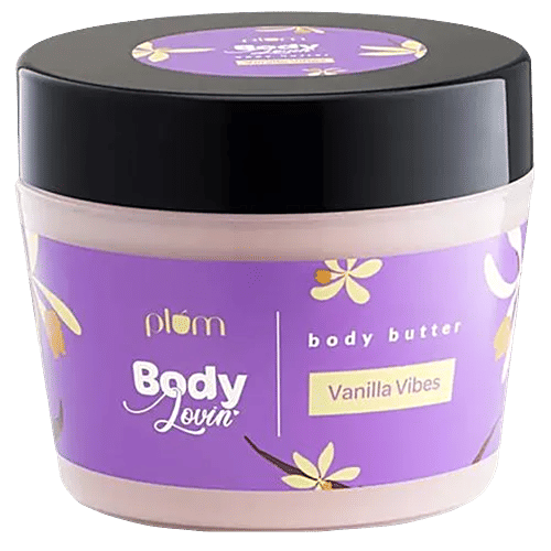 Plum BodyLovin' Vanilla Vibes Body Butter - With Brazil Nut Oil, Vegan, Cruelty-Free, 200 g
