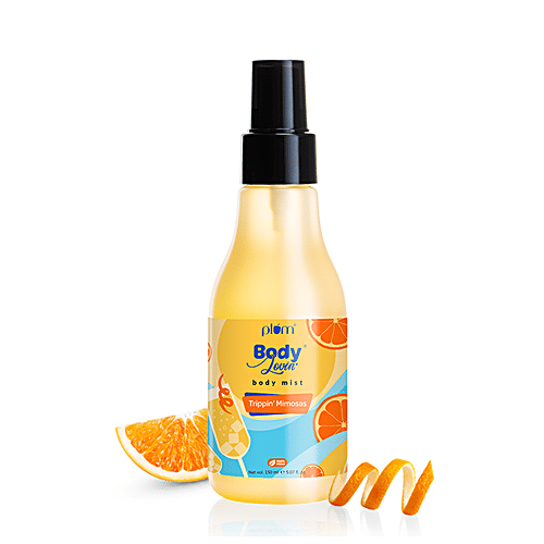 Plum BodyLovin Trippin' Mimosas Body Mist - Infused With Aloe Vera, Vegan, Cruelty-Free, 150 ml  
